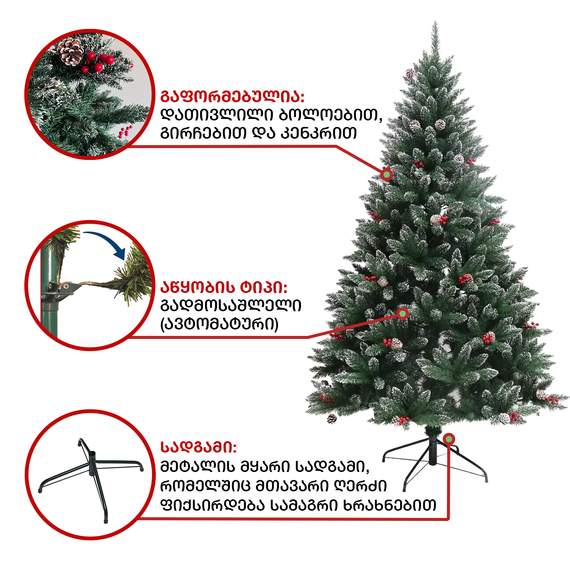 ნაძვის ხე მილანი 240სმ (HH-240), 3 image