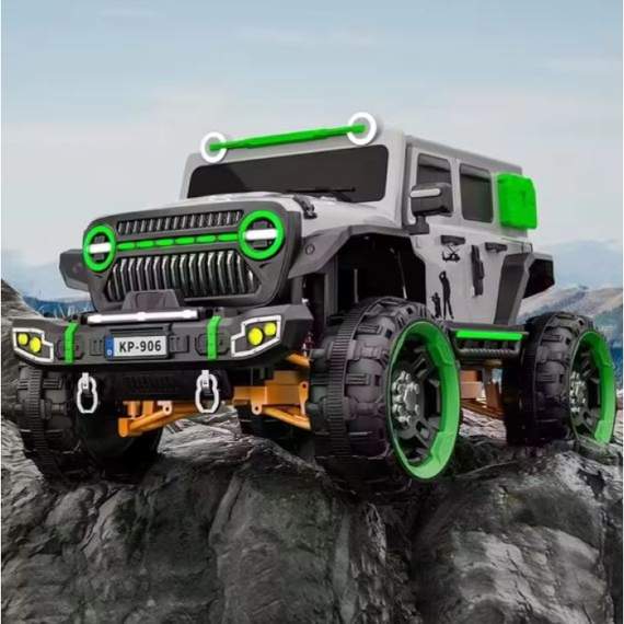 ბავშვის ელექტრო მანქანა HUMMER 4X4 906S-CER, ფერი: ნაცრისფერი, 6 image