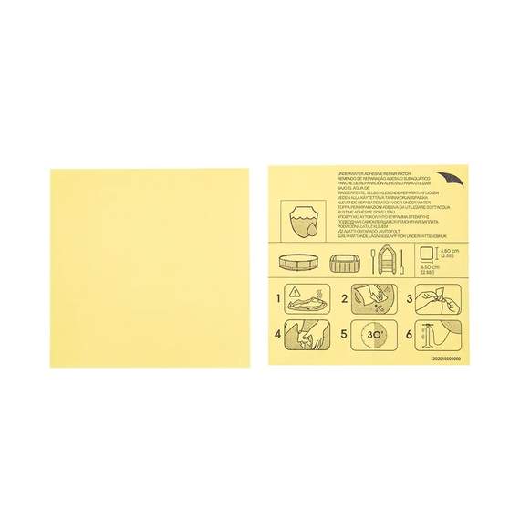 Bestway 62091 წყალგამძლე შესაკეთი მასალა  6.5სმ*6.5სმ, 6 image