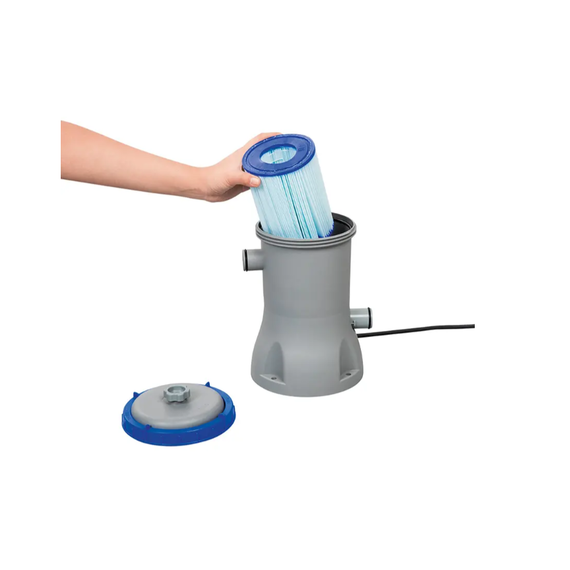 Bestway 56418 მრგვალი კარკასული აუზი 3.66m x 1.00m 9150ლ ფილტრით და კიბით, 6 image