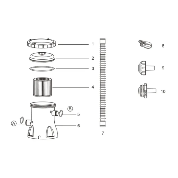 Bestway 56424 მართკუთხედი კარკასული აუზი 4.00m x 2.11m x 81cm 5700ლ ფილტრით, 6 image
