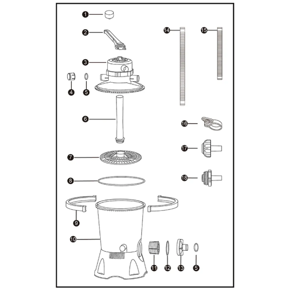 Bestway 56671 მართკუთხედი კარკასული აუზი 4.88m x 2.44m x 1.22m 11532ლ (ქვიშის ფილტრით,ტენტი,კიბე), 7 image