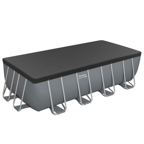 Bestway 56671 მართკუთხედი კარკასული აუზი 4.88m x 2.44m x 1.22m 11532ლ (ქვიშის ფილტრით,ტენტი,კიბე), 3 image