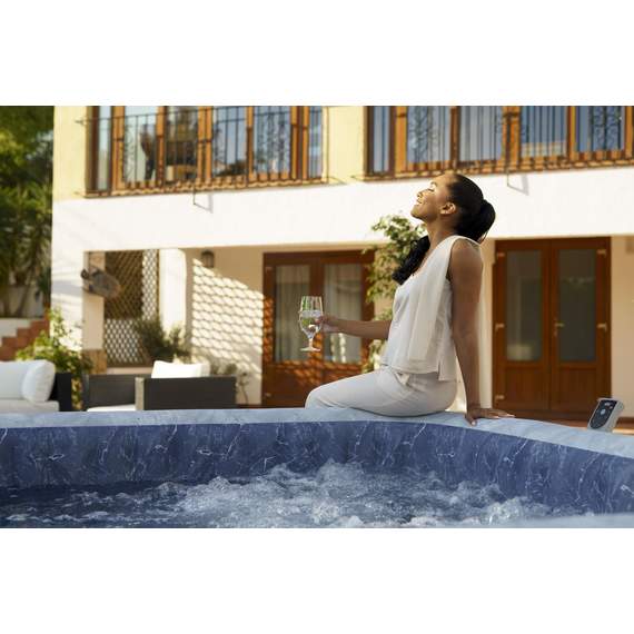 Bestway 6001Q Lay-Z-Spa “San Francisco” 2.30მ×2.30მ×71 სმ კვადრატული გასაბერი ჯაკუზი (7 ადგილი), ნაცრისფერი მარმარილო, 8 image