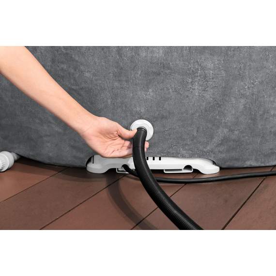 Bestway 6001V Lay-Z-Spa “Carrara” 1.70მ×65 სმ მრგვალი გასაბერი ჯაკუზი გათბობით (6 ადგილი), ნაცრისფერი ქვის დიზაინი, 10 image