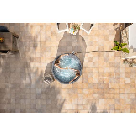 Bestway 6001V Lay-Z-Spa “Carrara” 1.70მ×65 სმ მრგვალი გასაბერი ჯაკუზი გათბობით (6 ადგილი), ნაცრისფერი ქვის დიზაინი, 12 image