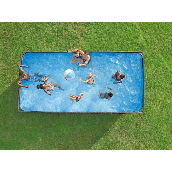 Bestway 561KG მართკუთხედი კარკასული აუზი 7.32m x 3.66m x 1.32m 31805ლ ქვიშის ფილტრით და კიბით, 13 image