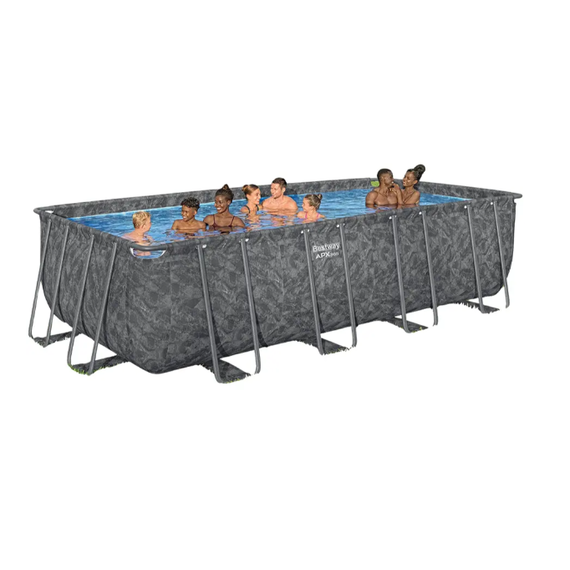 Bestway 561KG მართკუთხედი კარკასული აუზი 7.32m x 3.66m x 1.32m 31805ლ ქვიშის ფილტრით და კიბით, 14 image