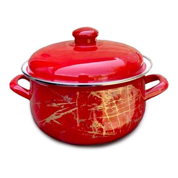 Infinity 5PCS Lightning Red ემალის ქვაბების ნაკრები, 2 image