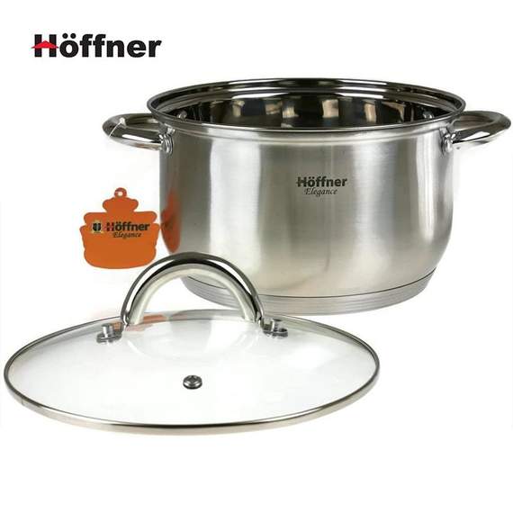 Hoffner 12PCS HF-2118 Silver უჟანგავი ფოლადი ქვაბების ნაკრები, 3 image