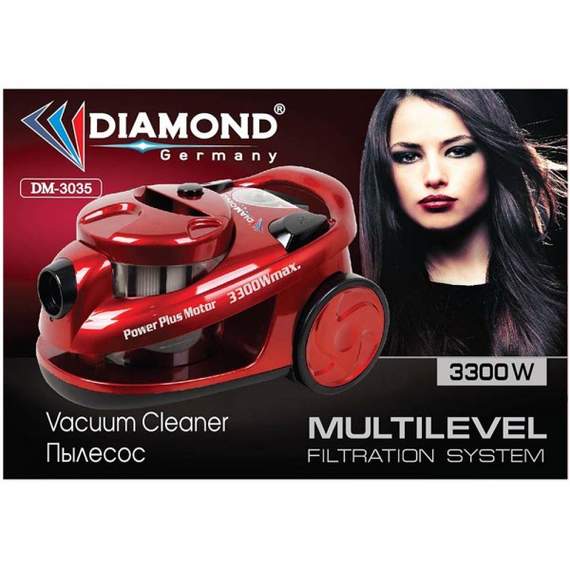 DIAMOND DM-3035 RED მტვერსასრუტი, 2 image