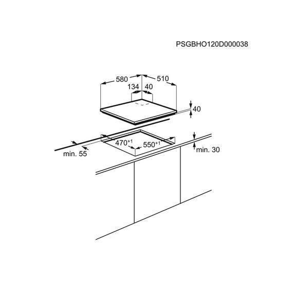 ELECTROLUX EGE6182NOK ქურის ზედაპირი, 5 image