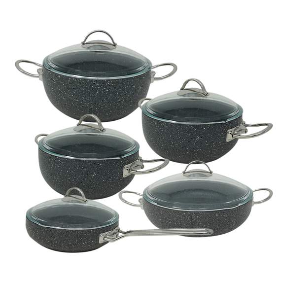 Evident Grey 5IN1გრანიტის ქვაბების ნაკრები, 3 image