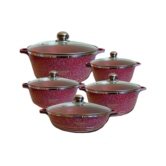 Uakeen-ის ბიო გრანიტის ქვაბები 5IN1 Red