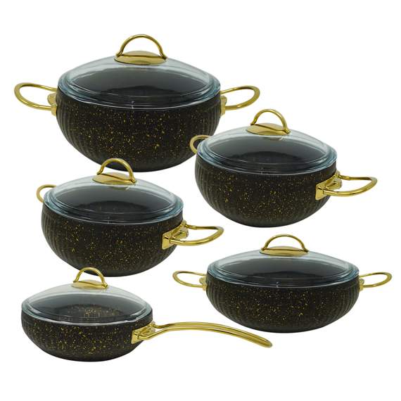 Evident Black 5IN1 გრანიტის ქვაბების ნაკრები, 3 image