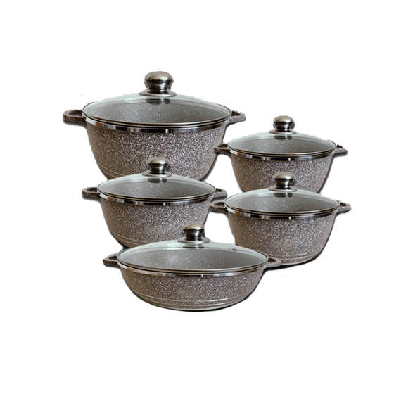 Uakeen-ის ბიო გრანიტის ქვაბები 5IN1 Brown