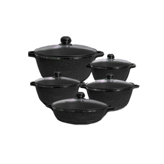 Uakeen-ის ბიო გრანიტის ქვაბები 5IN1 Black