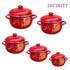 Infinity 5PCS Lightning Red ემალის ქვაბების ნაკრები